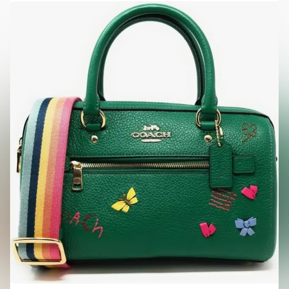 Coach Handbags - PRISTINE🌈COACH💕🦋🍀Rowan Satchel w/Diary Embroidery